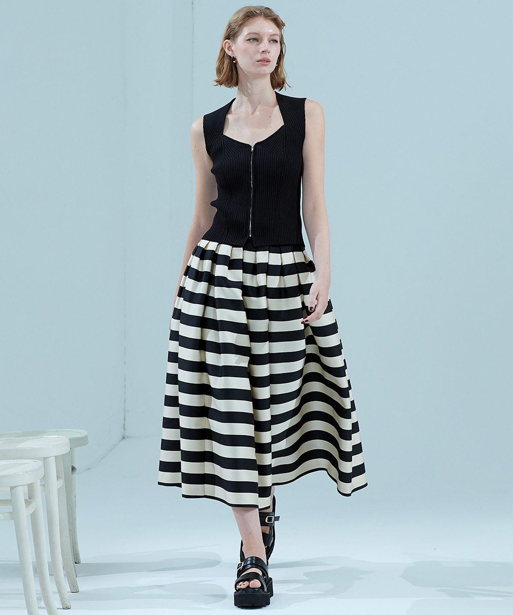 DSC / ジップアップニットトップス