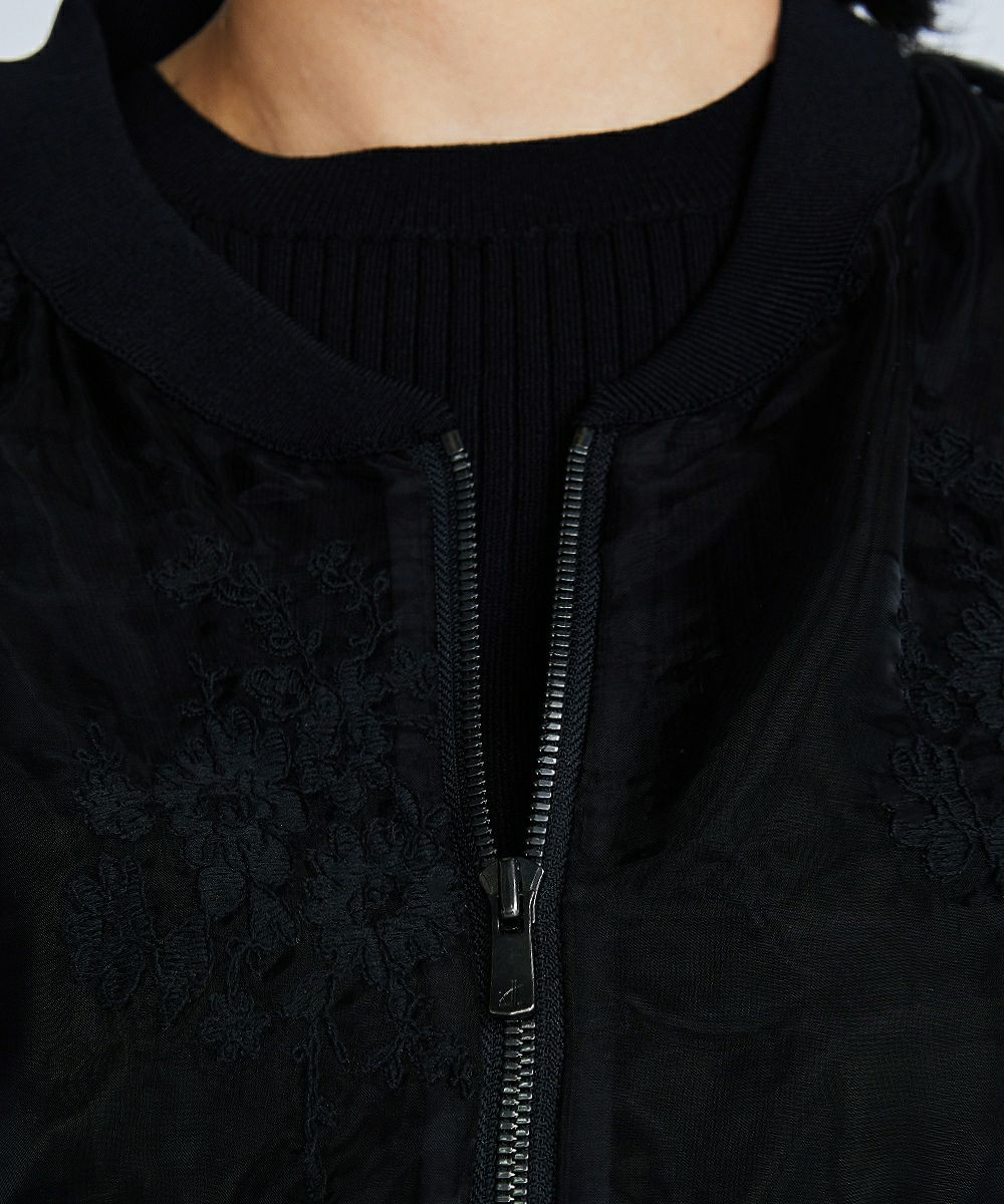 Sov. / 刺繍付きシースルーブルゾン TOPS Night STORE | ダブル 