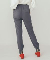 qualite｜【セットアップ対応】バックサテンジョーゼットパンツ