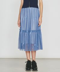 DOUBLE STANDARD CLOTHING スカート メッシュプリーツスカート
