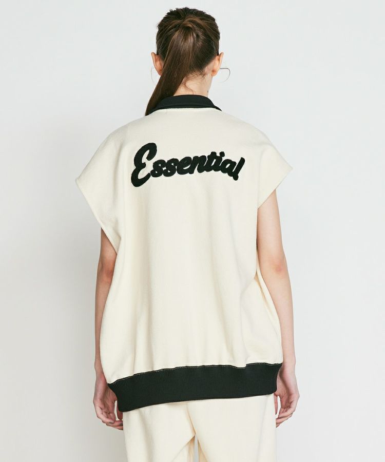 ESSENTIAL / ブークレー裏毛スタジャンベスト ESSENTIAL Night STORE