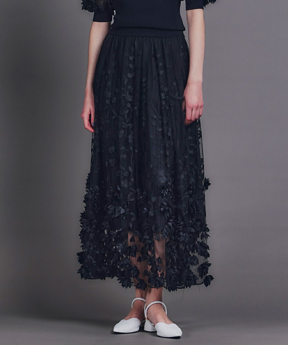 Sov. / 花柄チュールスカート BOTTOMS Night STORE | ダブル  
