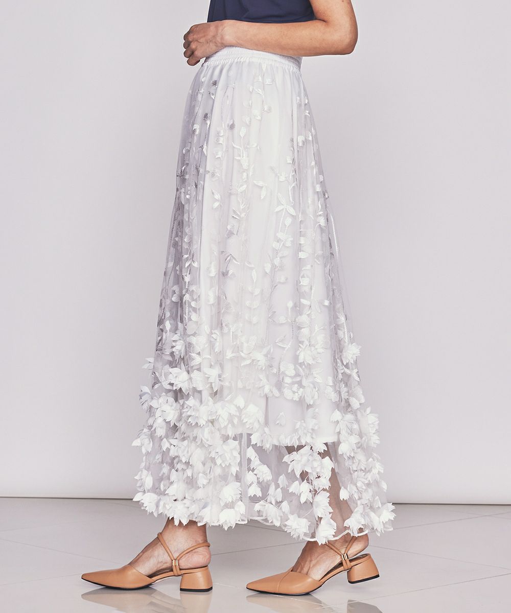 Sov. / 花柄チュールスカート BOTTOMS Night STORE | ダブル  