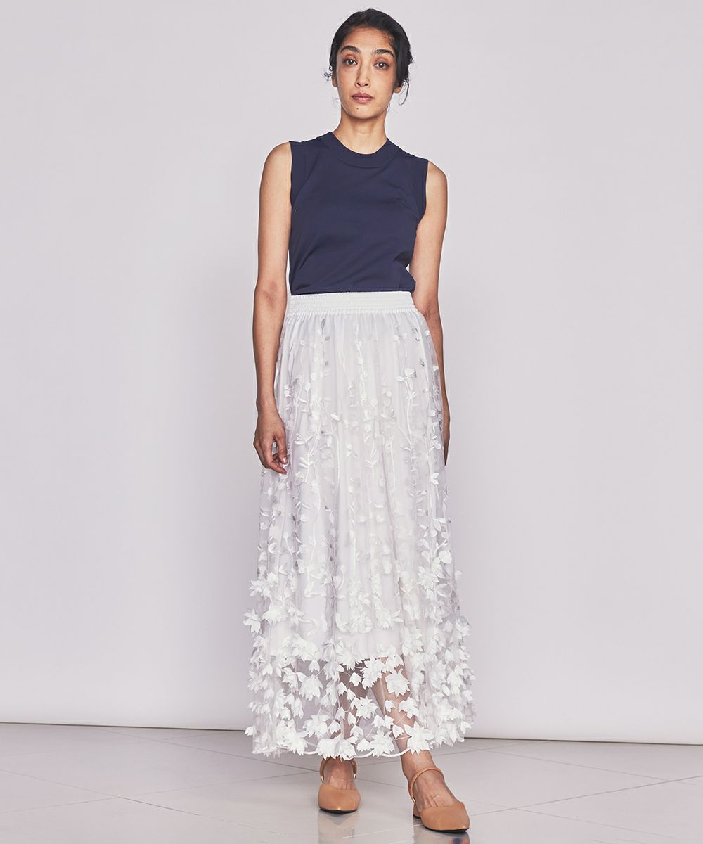 Sov. / 花柄チュールスカート BOTTOMS Night STORE | ダブル  