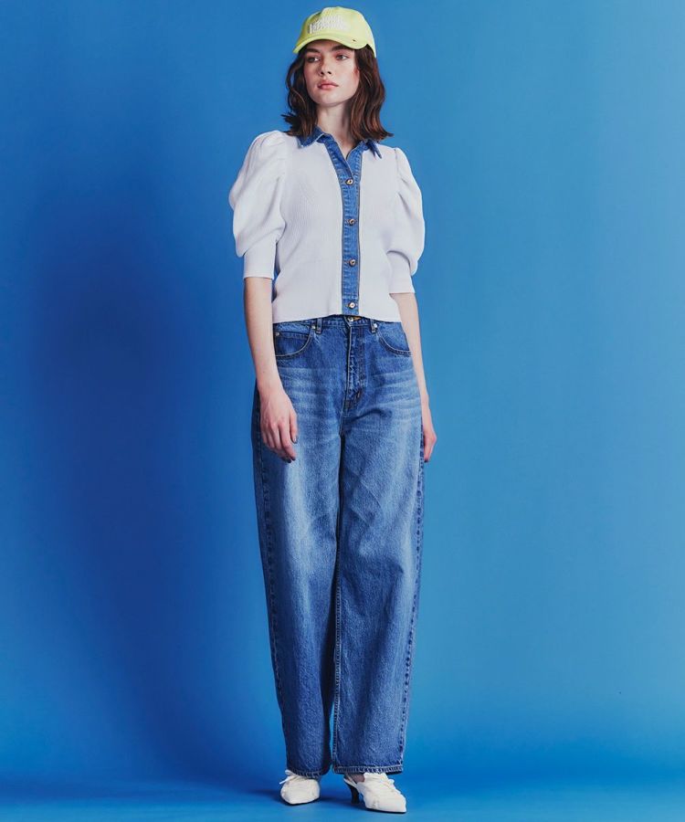 DSC / オリジナルデニムニットトップス TOPS Night STORE | ダブル 