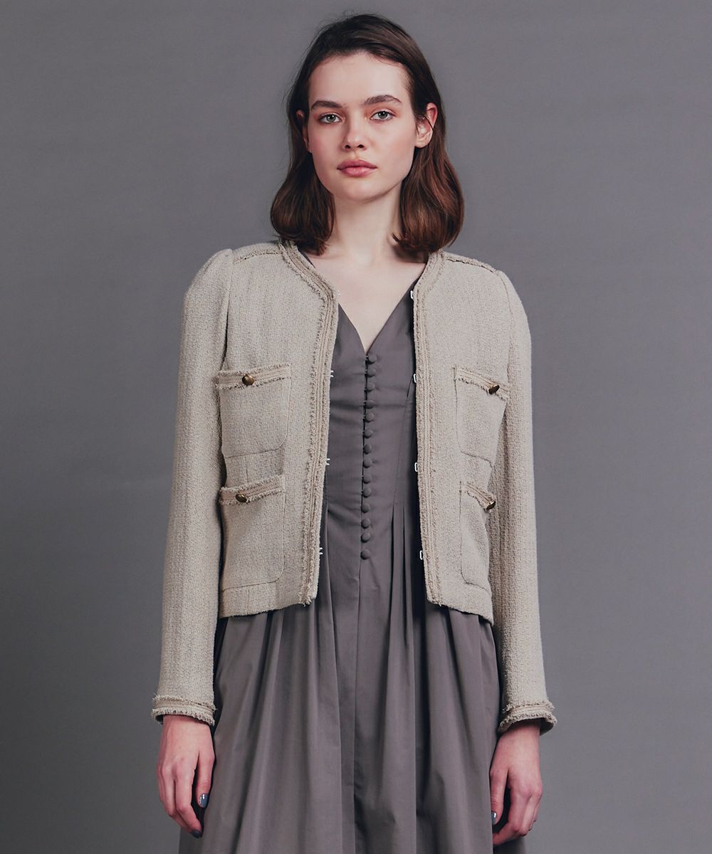 Sov. / リネンノーカラージャケット OUTERS Night STORE | ダブル  