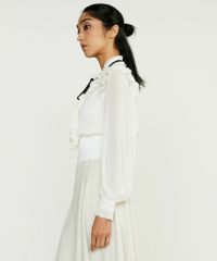 Sov. / ギャザーフリルデザインブラウス TOPS Night STORE