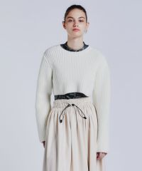 ダブルスタンダード　ESSENTIAL ショート丈カットソー ESSENTIAL / ロングスリーブショート丈トップス(SALE) TOPS