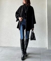 AKKO×Sov. / WOOLET ポンチョ（WEB限定） OUTERS Night STORE | ダブル