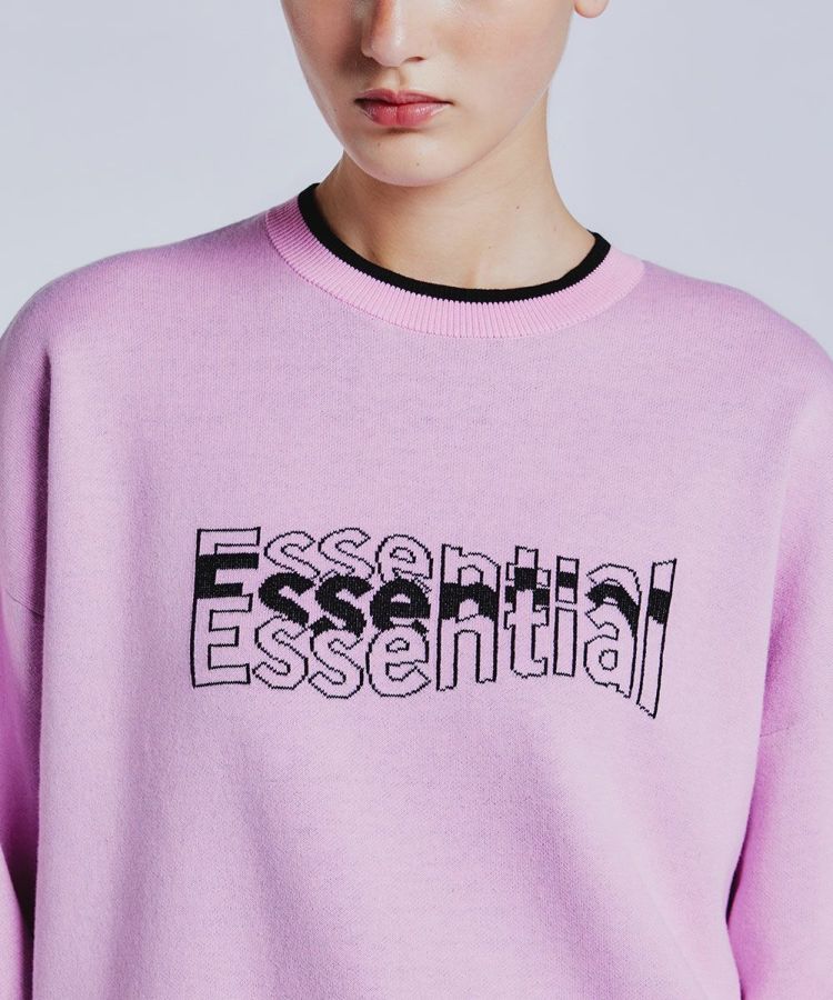 ESSENTIAL / ジャガードロゴトレーナー ESSENTIAL Night STORE