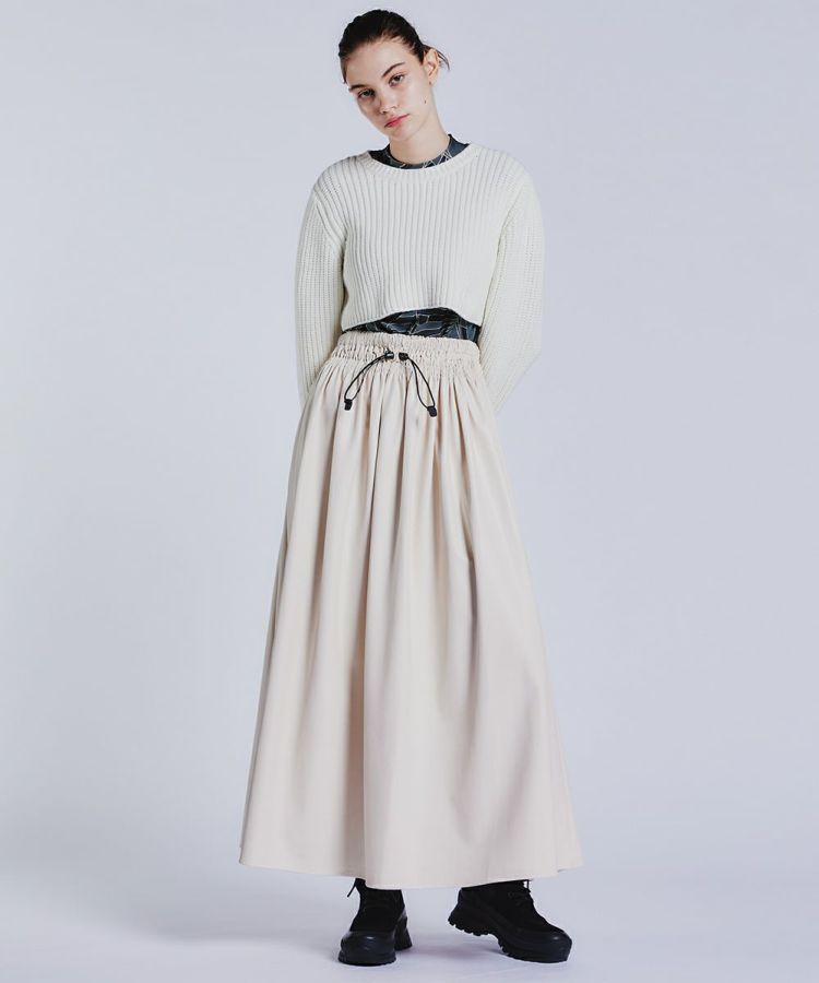 新品タグ付★ダブスタ　ESSENTIAL / フェイクレザーマキシスカート ESSENTIAL（DOUBLE STANDARD CLOTHING） スカート フェイク