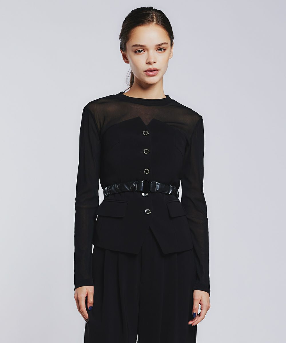 Sov. / フロントボタンベアビスチェ TOPS Night STORE | ダブル  