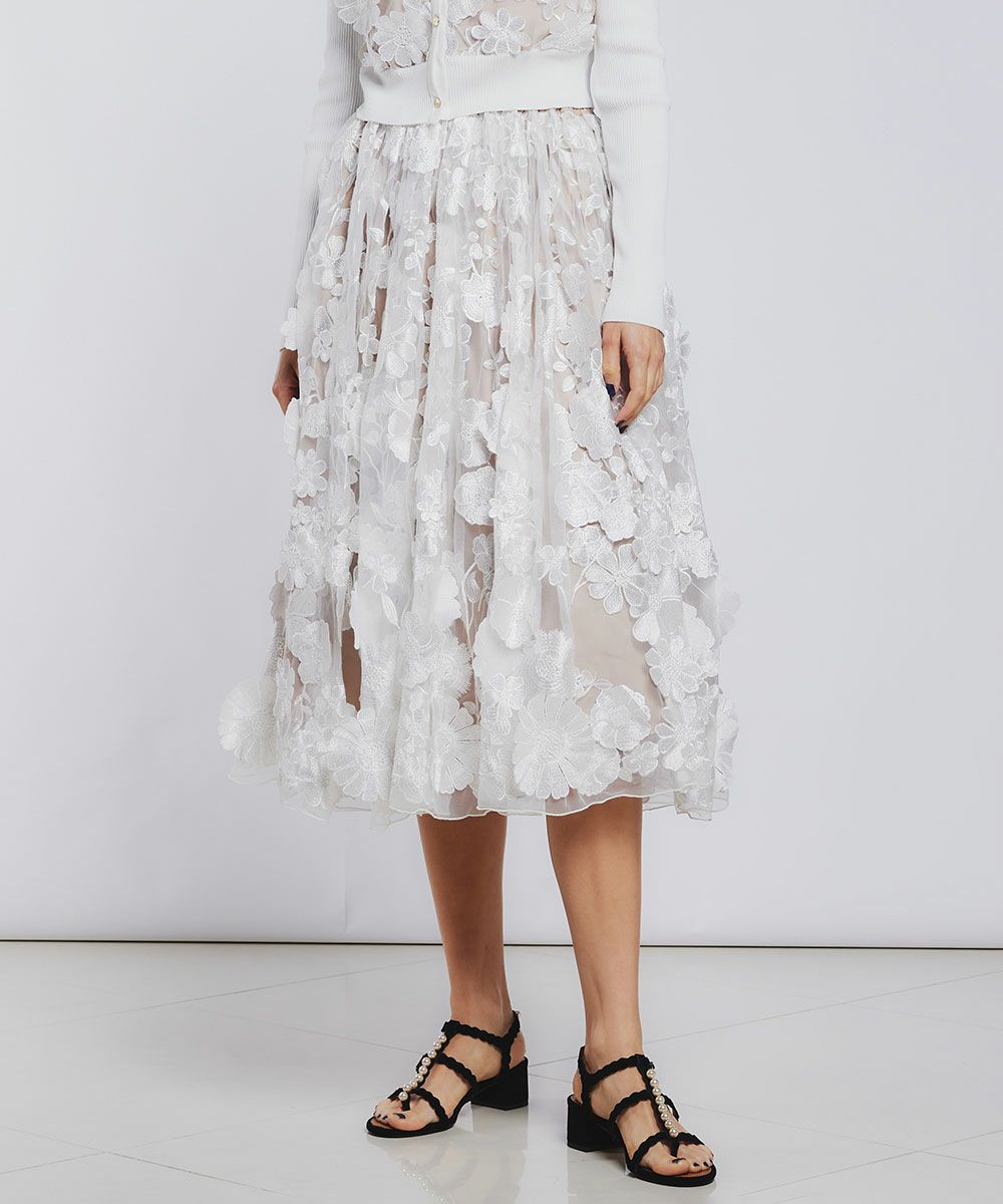 Sov. / フラワーレースボリュームスカート BOTTOMS Night STORE  