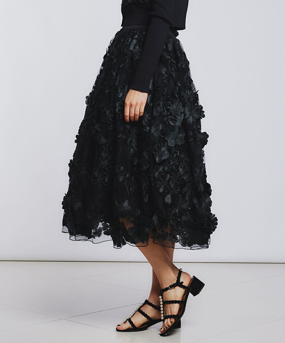 Sov. / フラワーレースボリュームスカート BOTTOMS Night STORE  