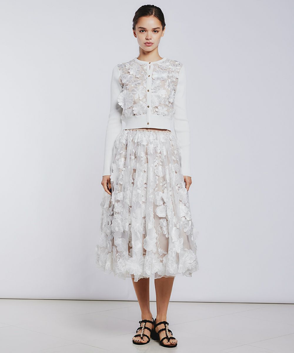 Sov. / フラワーレースボリュームスカート BOTTOMS Night STORE  