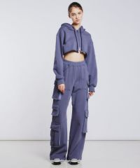 【着用1回】ダブスタ♡エッセンシャル　クロップドジップパーカー　即完売品グレー ESSENTIAL / クロップドジップパーカー(SALE) ESSENTIAL Night