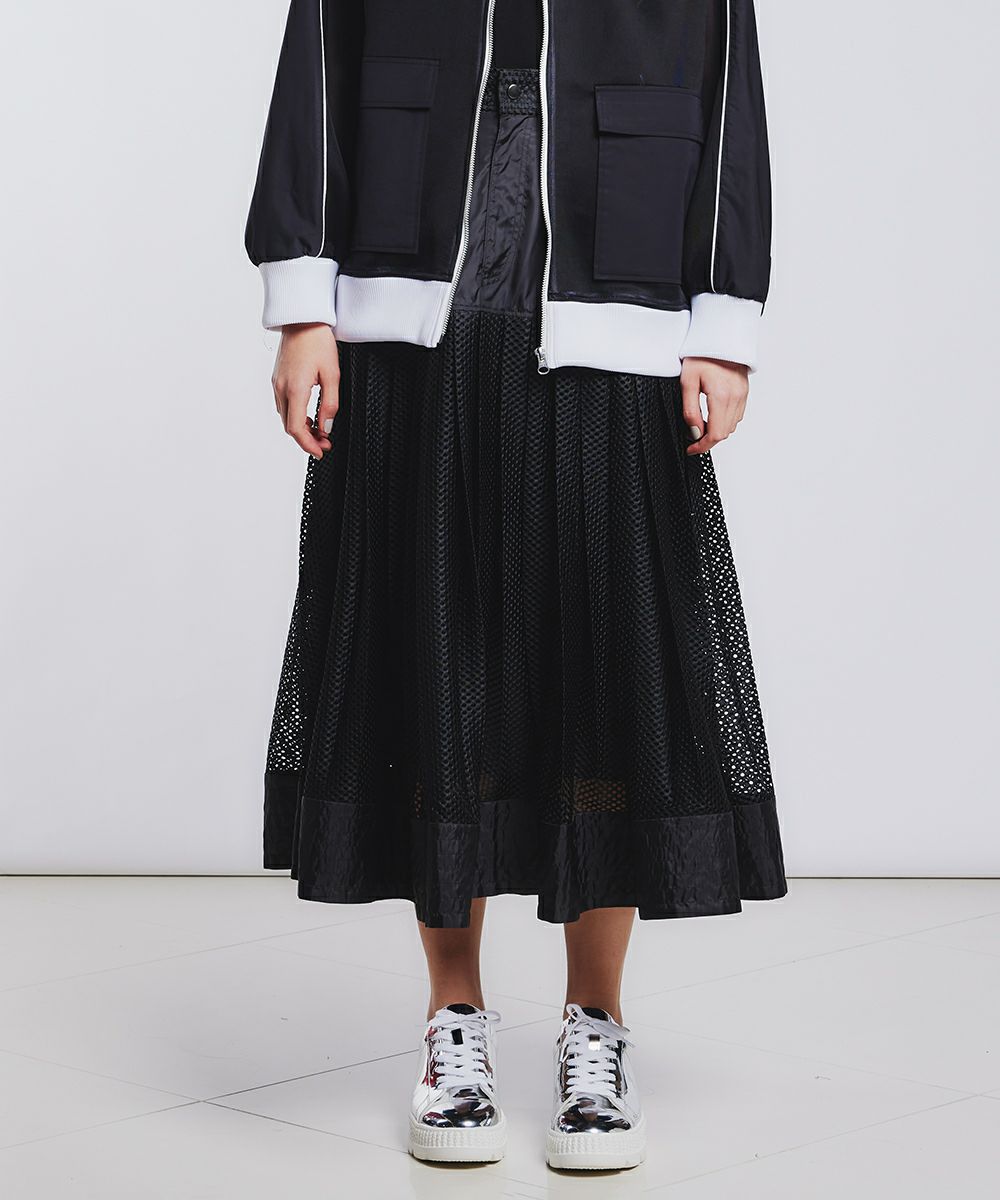 ESSENTIAL / メッシュプリーツスカート ESSENTIAL Night STORE  