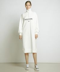 ダブルスタンダードクロージング ロングワンピース オーバーサイズ ビックロゴ ESSENTIAL / ハーフジップロゴワンピース(SALE) ESSENTIAL Night