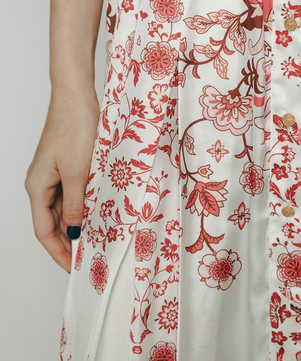 CORCOVADO / サテン花柄プリントパフスリーブドレス CORCOVADO Night  