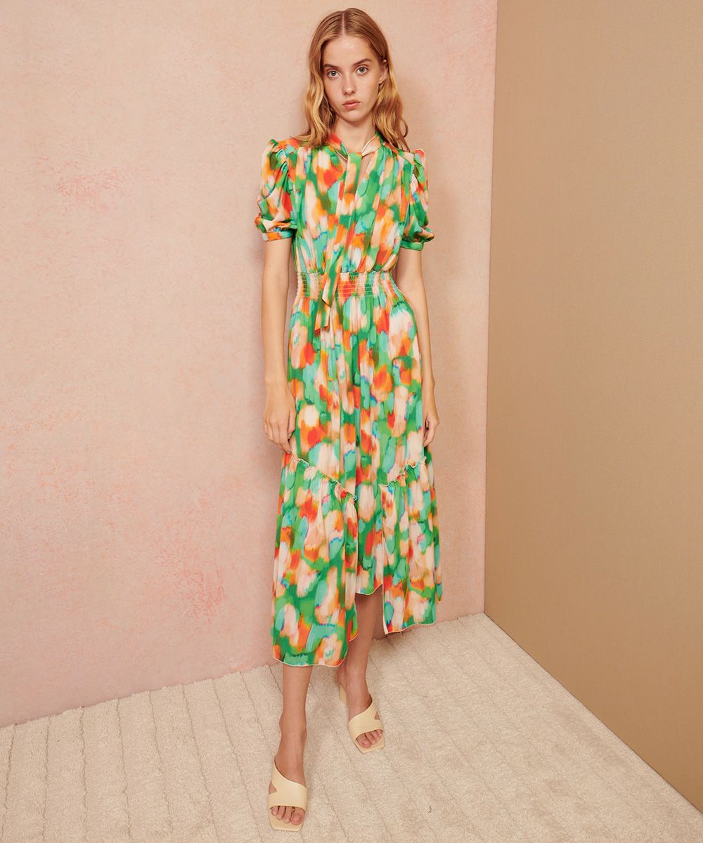 CORCOVADO / Polyester Smooth Jersey ボウタイドレス CORCOVADO Night  