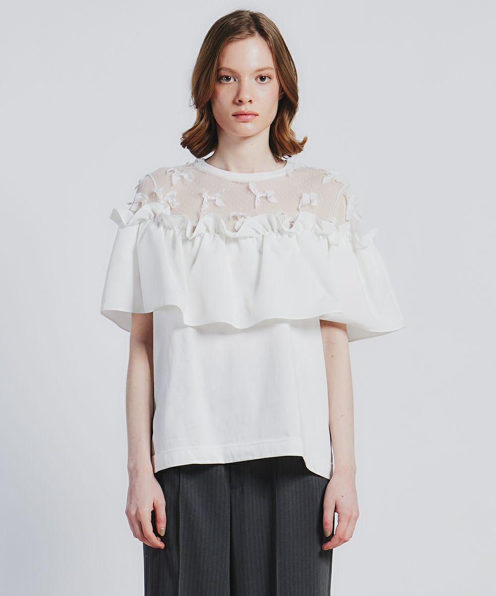 Sov. / チュールドッキングカットソー TOPS Night STORE | ダブル 