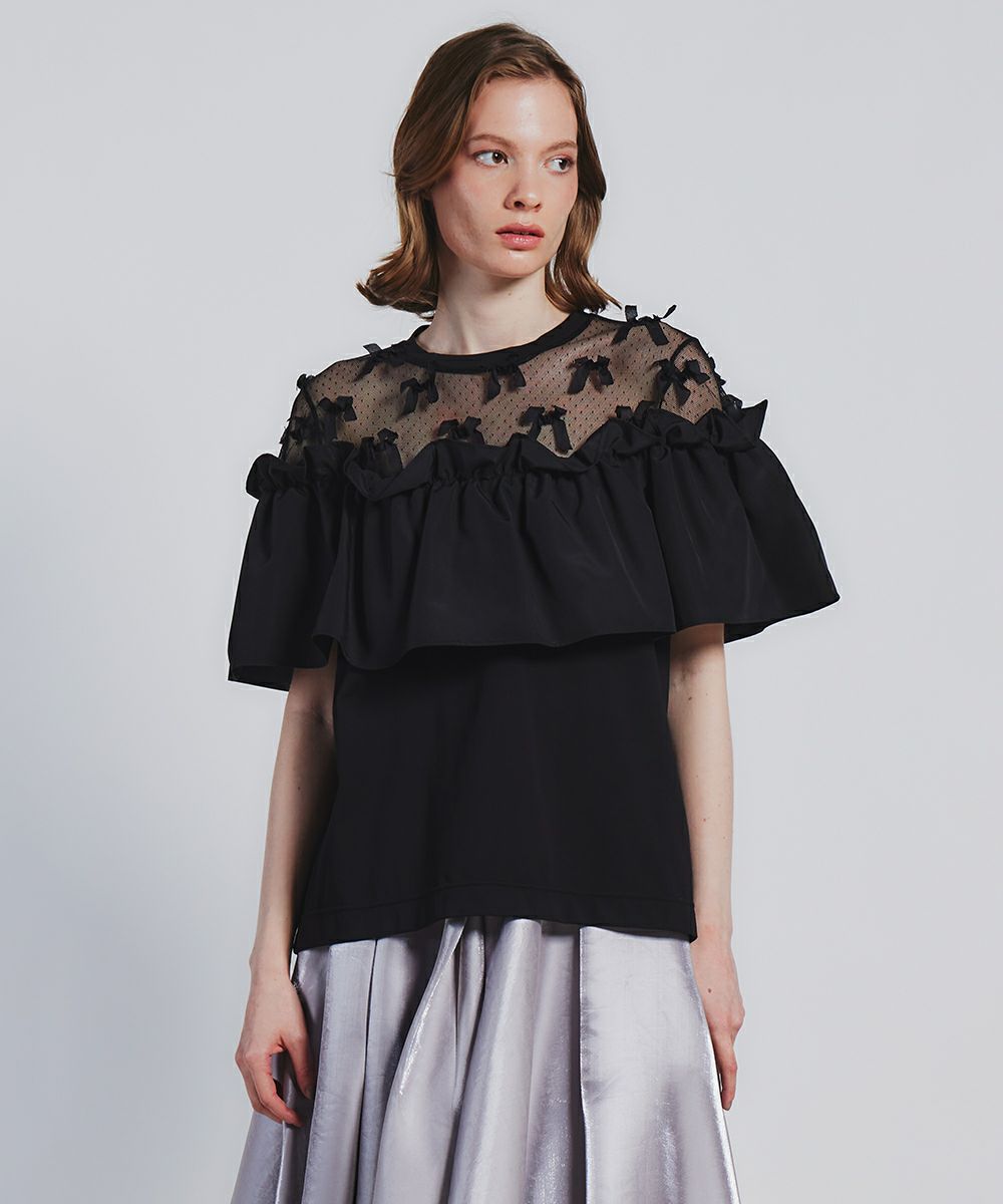 Sov. / チュールドッキングカットソー TOPS Night STORE | ダブル 