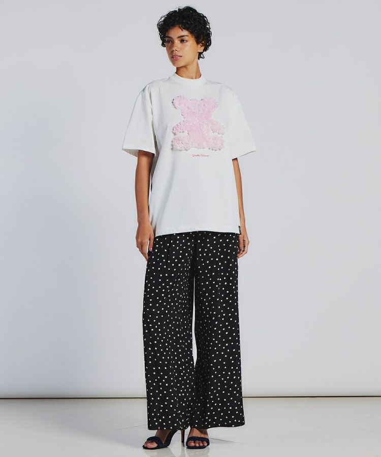 セール】レース刺繍ピンクベアTシャツ（Tシャツ/カットソー
