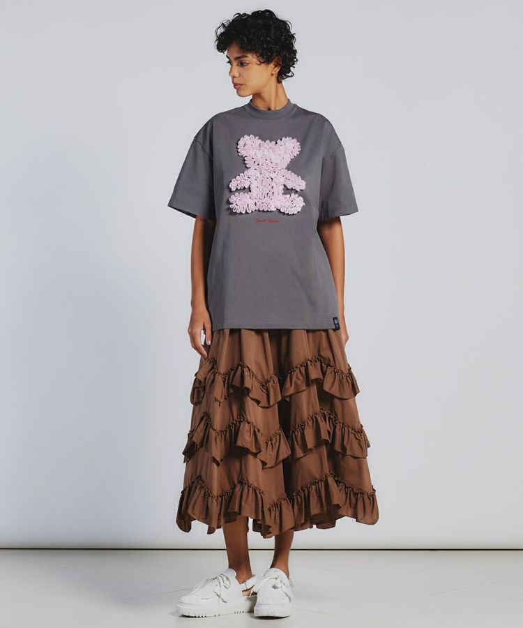 セール】レース刺繍ピンクベアTシャツ（Tシャツ/カットソー