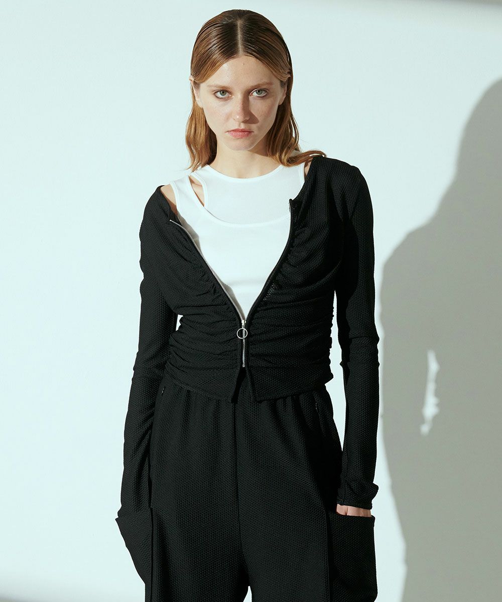 ESSENTIAL / シャーリングメッシュブルゾン ESSENTIAL Night STORE 