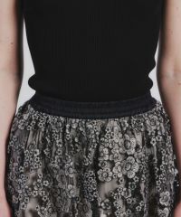 【待望★】 / Sov. フラワー刺繍チュールスカート(SALE) Night BOTTOMS トップス