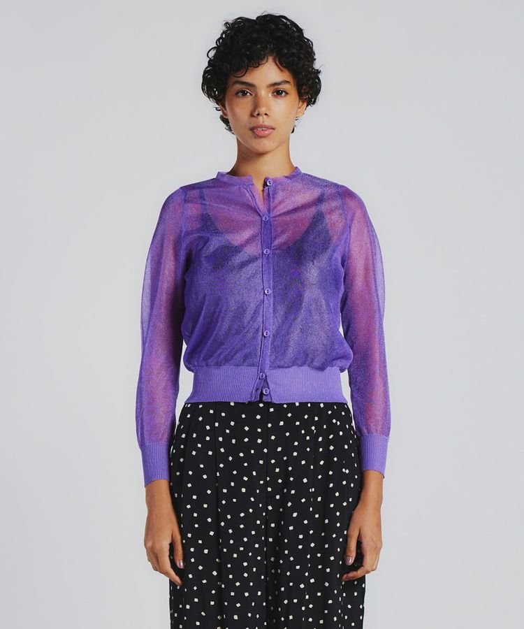DSC / シアーグロッシーカーディガン (SALE) TOPS Night STORE