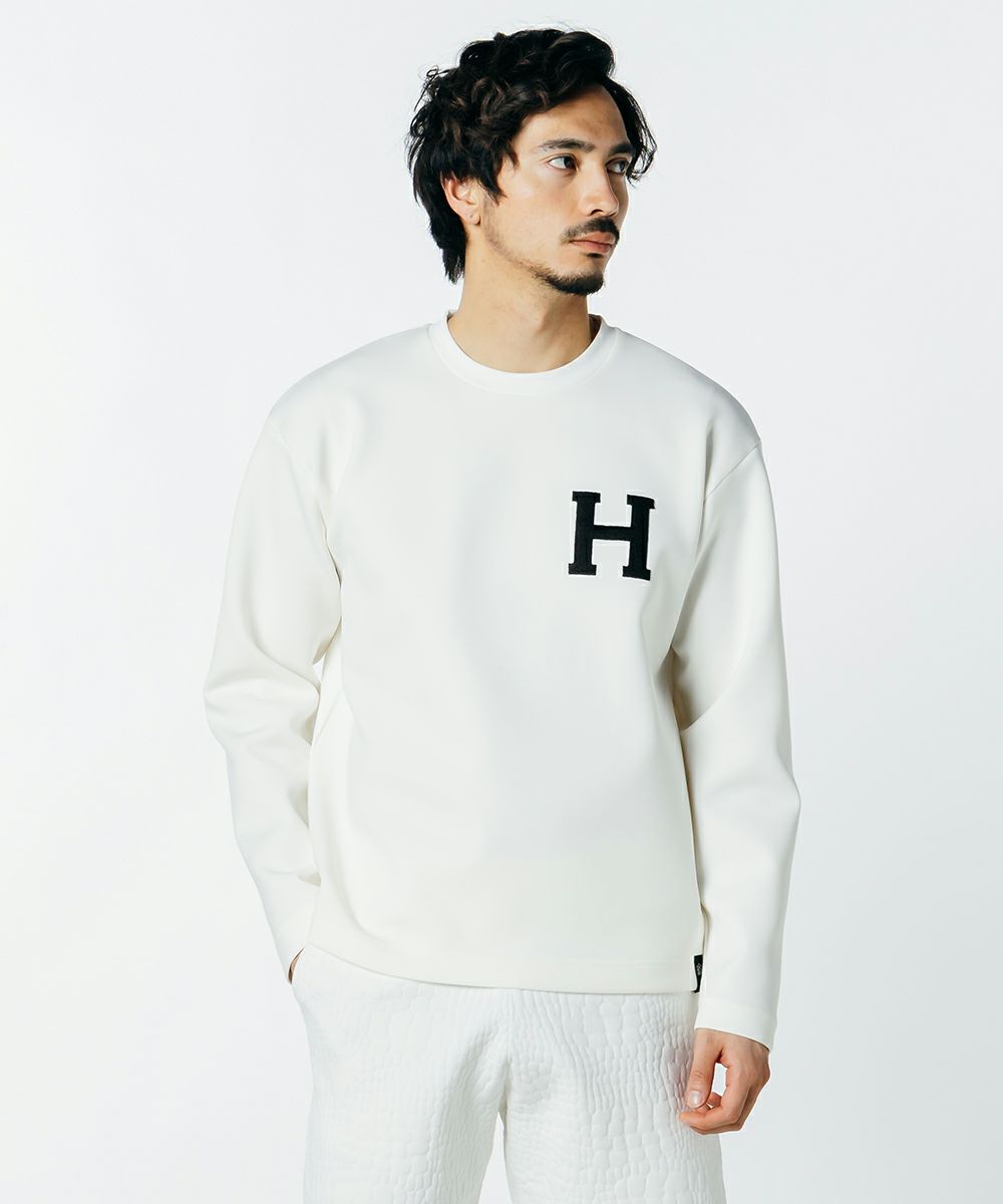D/him H刺繍ダンボールニットロンT TOPS Night STORE | ダブル 