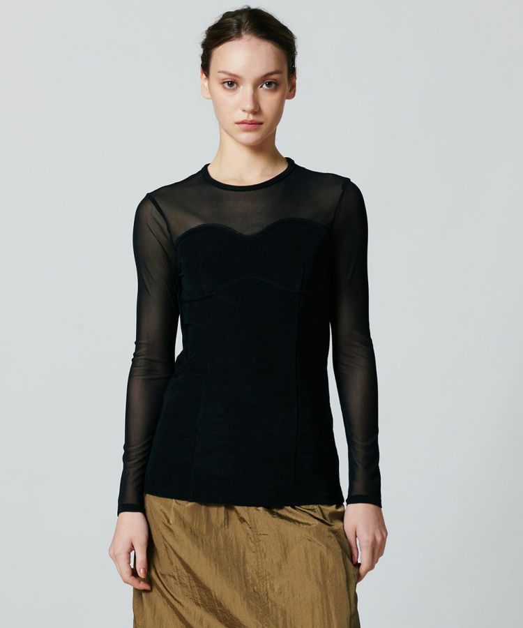 DSC/コルセットニットシアーカットソー(WEB限定) TOPS Night