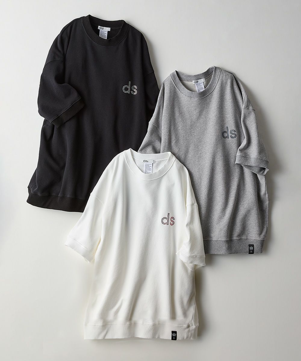 DSC / ラインストーンロゴ裏毛トップス TOPS Night STORE | ダブル 