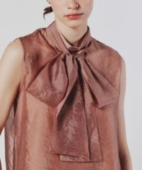 Sov. / フレンチスリーブボウタイニット TOPS Night STORE