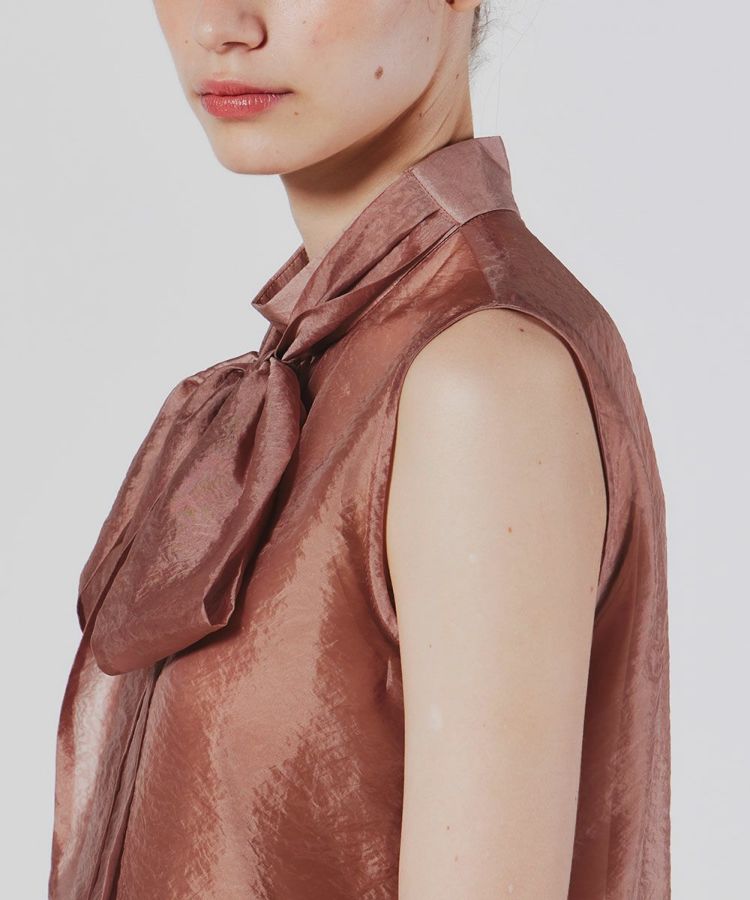 Sov. / ノースリーブボウタイシアーブラウス(WEB限定) TOPS