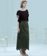 Sov. / ボタニカル刺繍レーススカート(SALE) BOTTOMS Night