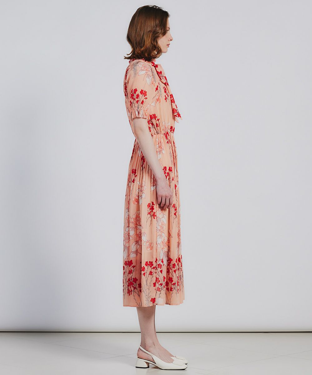 Sov. / フラワープリントプリーツロングワンピース DRESS Night STORE  