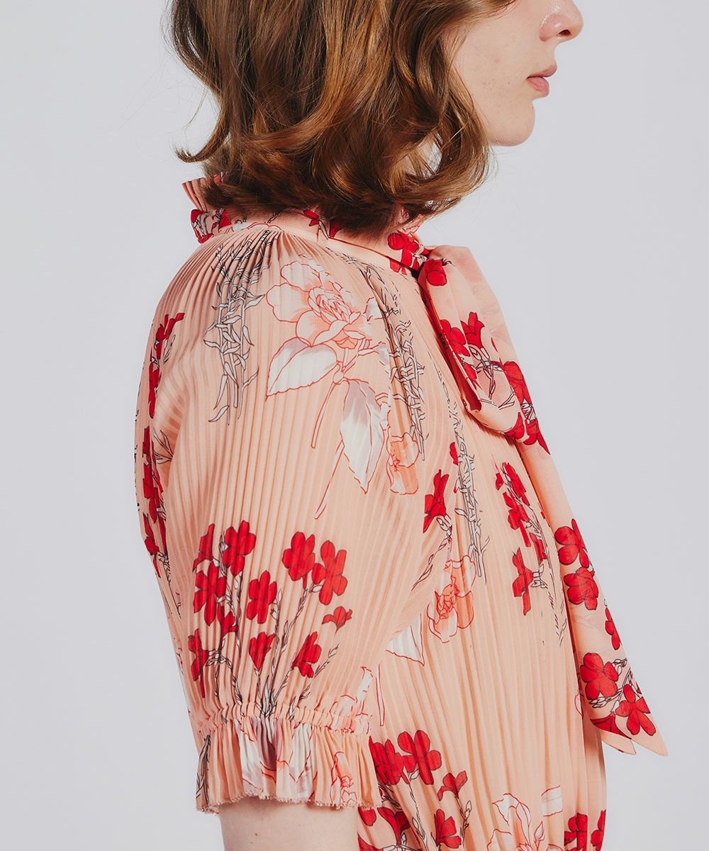 Sov. / フラワープリントプリーツロングワンピース DRESS Night STORE  