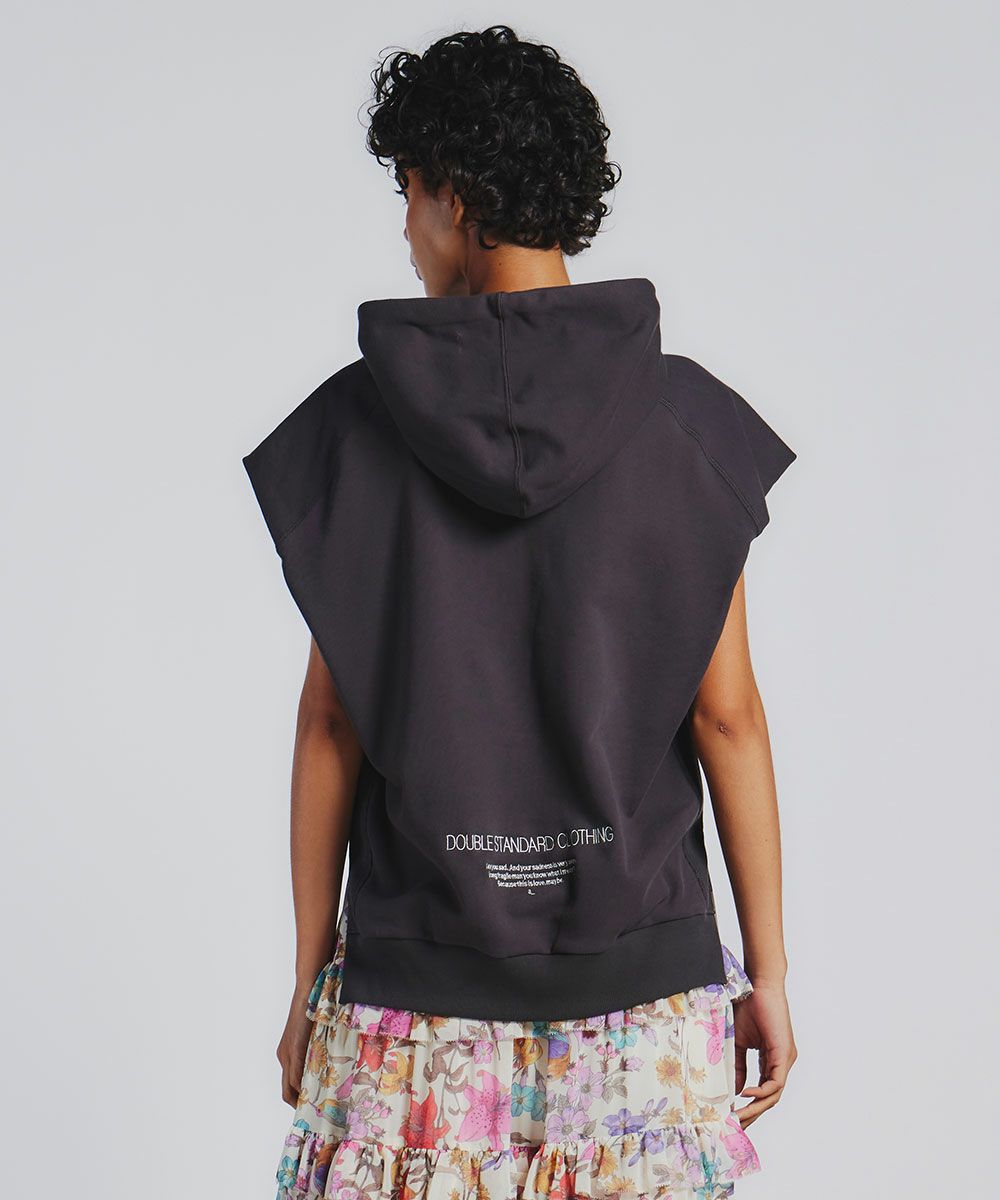 DSC / 裏毛ノースリーブベストフーディー TOPS Night STORE | ダブル 