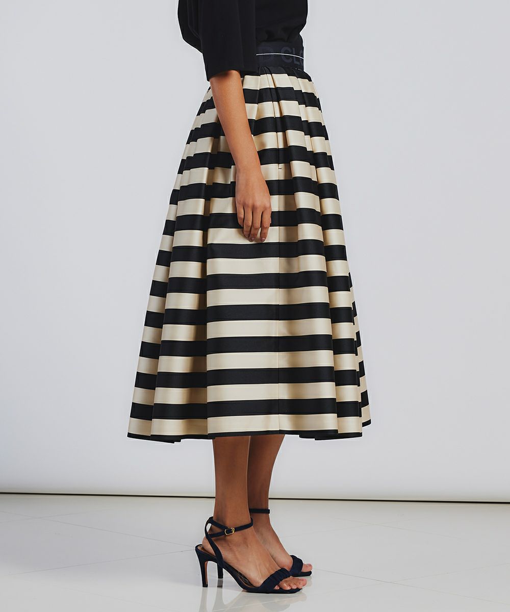 DSC / ボリュームボーダータックスカート BOTTOMS Night STORE  