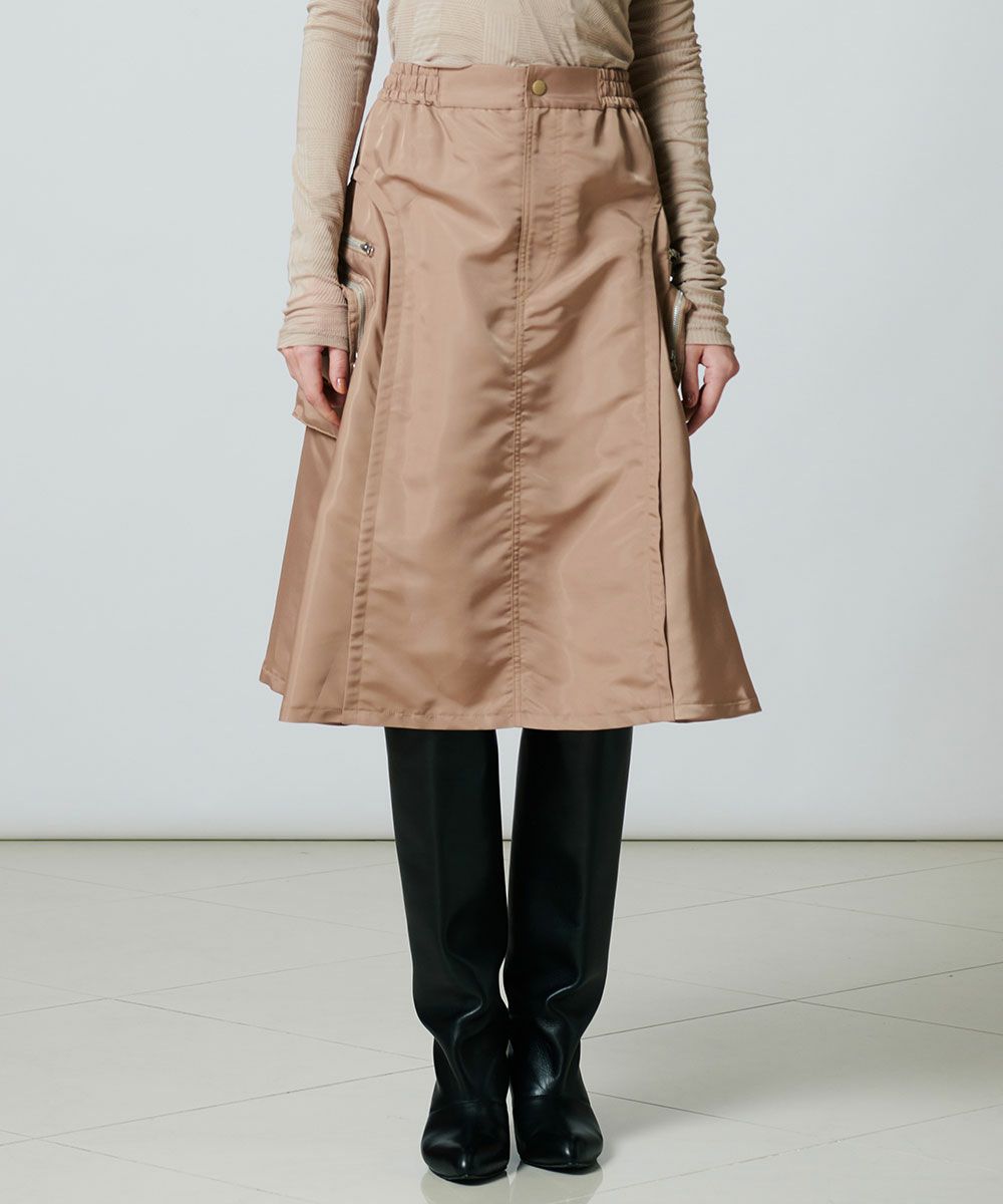 ESSENTIAL / シャイニータフタフレアスカート ESSENTIAL Night STORE  