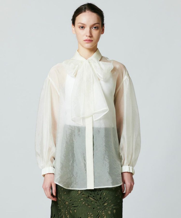 最も信頼できる DSC / STORE Night TOPS ボウタイシアーシャツ(WEB限定) トップス