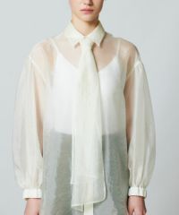 極美品　ジャーナルスタンダード　ボウタイビッグシャツ　23aw　洗える JOURNAL STANDARD｜ジャーナルスタンダードのシャツ/ブラウス