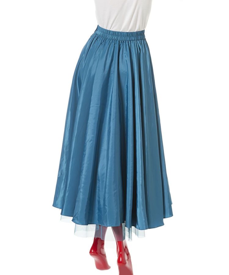 AKKO×Sov. / チュールインフレアロングスカート（WEB限定）(SALE