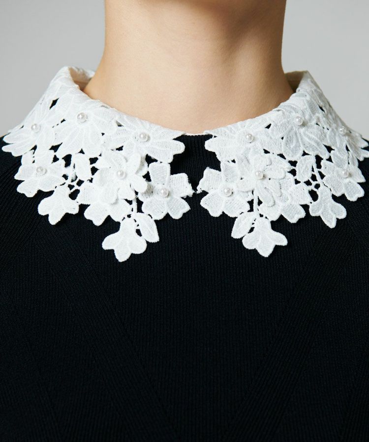 Sov.（ソブ）の「Sov./ パール刺繍ニットトップス（Tシャツ