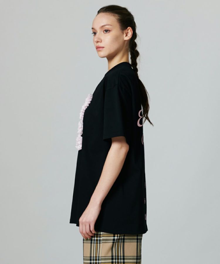 DSC / レース刺繍ピンクベアTシャツ TOPS Night STORE | ダブル
