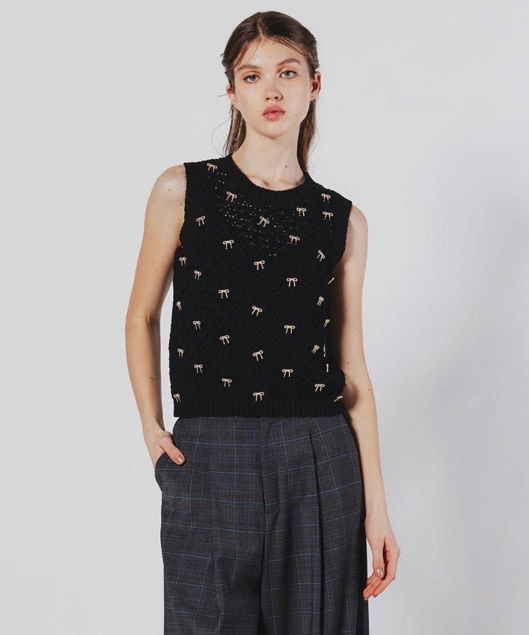 Sov. リボンチャームニットプルオーバー 新作ダブルスタンダード