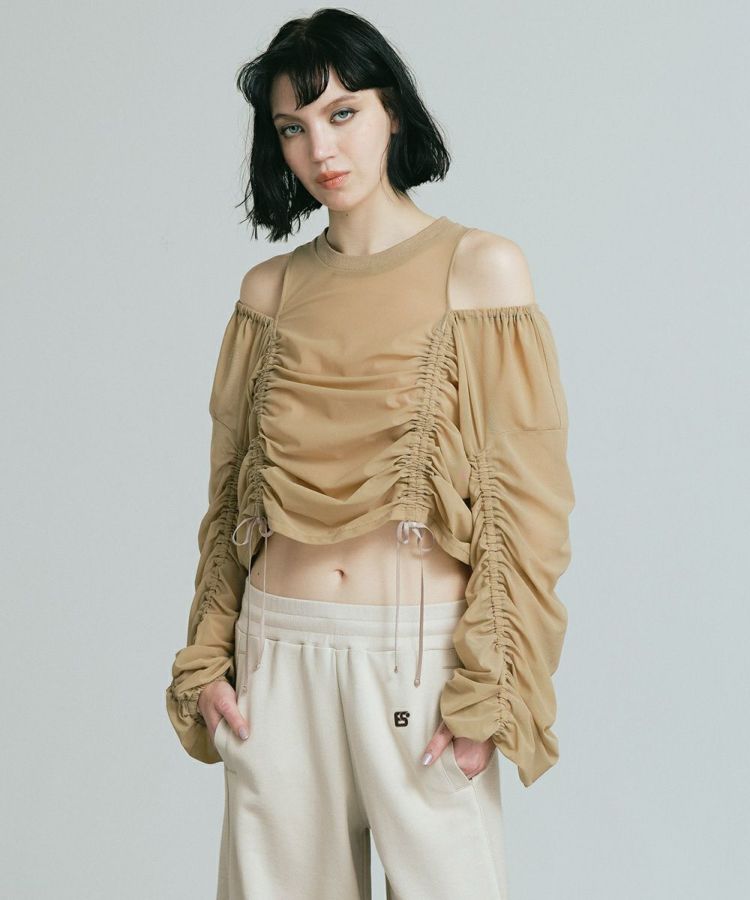 ESSENTIAL / カットアウトシャーリングトップス ESSENTIAL Night STORE