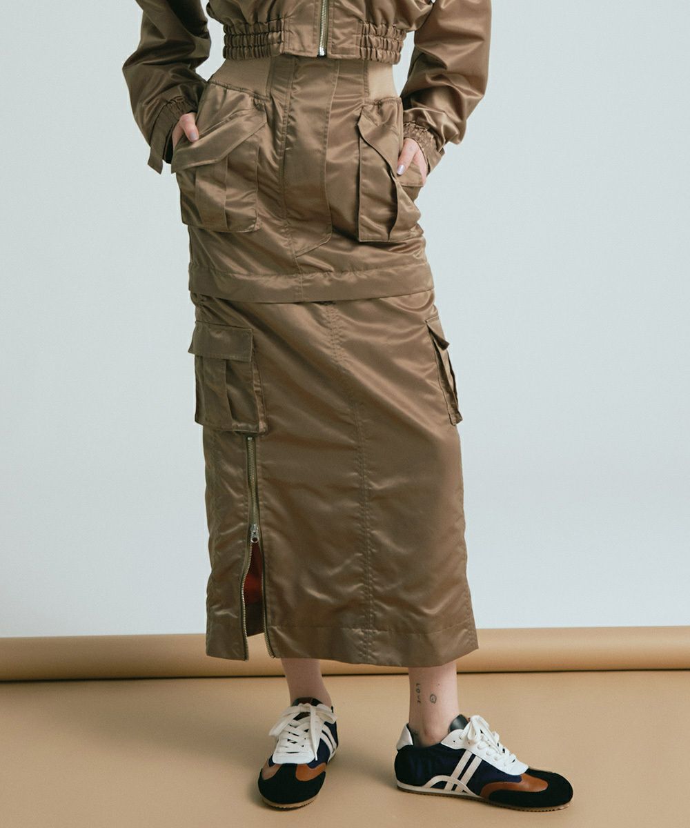 ESSENTIAL / ミリタリーナイロンツイル2WAYスカート ESSENTIAL Night  